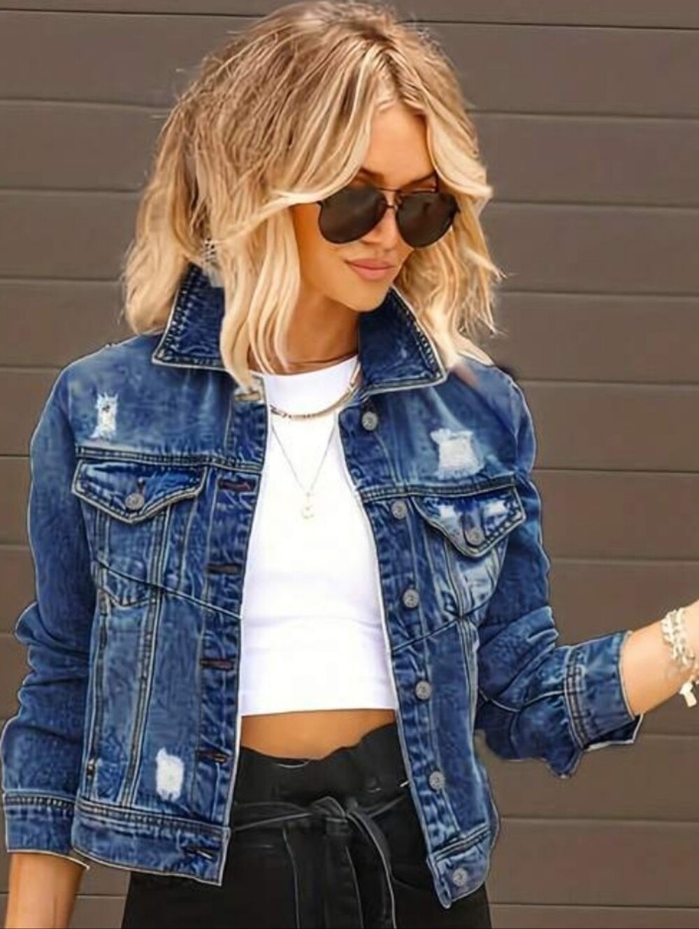 Dark Wash Denim Jacket NWT